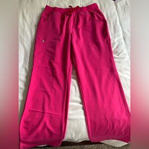 Figs Kade scrub pants in Shocking pink L